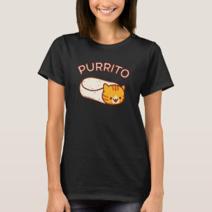 T-shirt Purrito Le Chat Burrito Tabby Orange