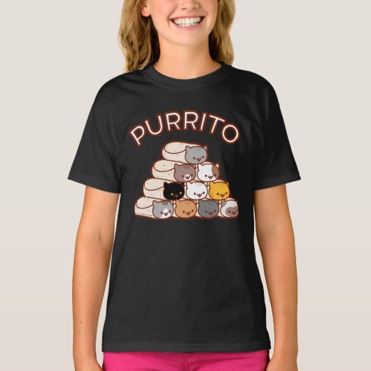 T-shirt PURRITO PYRAMID Chat Burrito Enfants (Devant)