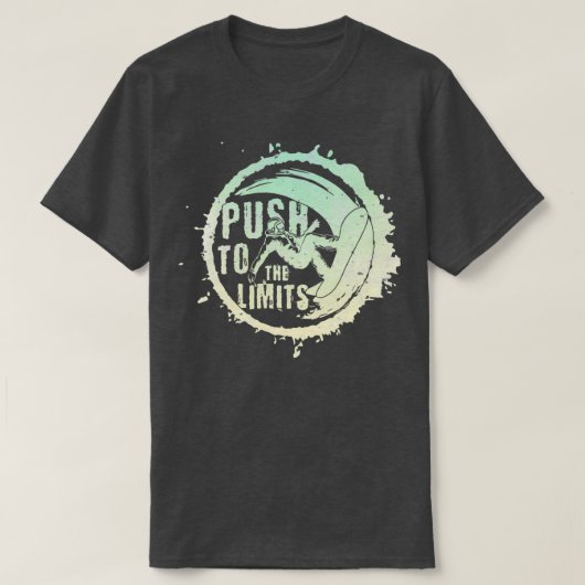 T-shirt PUSH TO THE LIMITS Attention aux snowboarders 4 (Design devant)