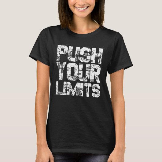 T-shirt Push Your Limits Street Workout Bar Exercises Cali (Devant)