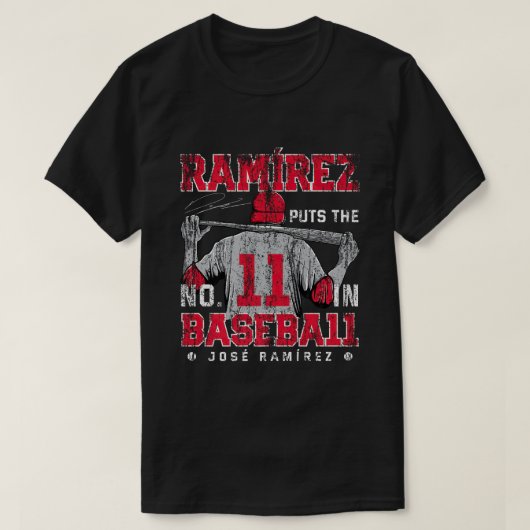 T-shirt Puts 11 in Baseball Jose Ramirez Cleveland MLBPA (Design devant)