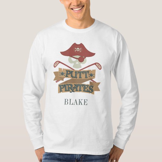 T-shirt Putt Pirates Golfing Sports Extérieurs Personnalis (Devant)