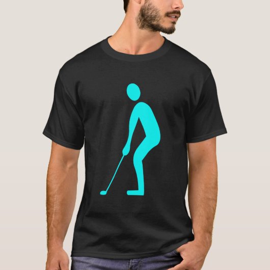 T-shirt Putting - Cyan (Devant)