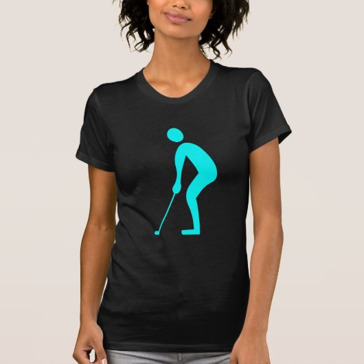 T-shirt Putting - Cyan (Devant)