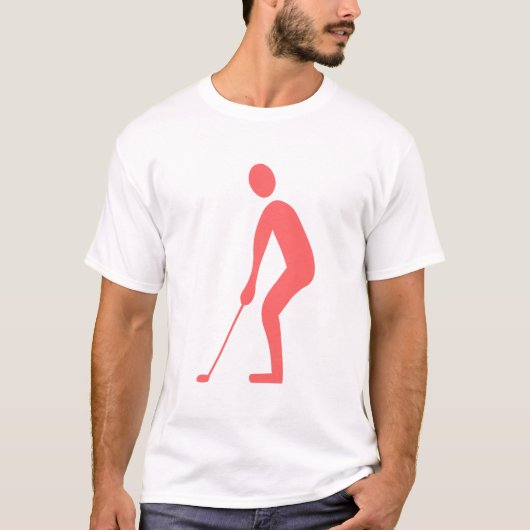 T-shirt Putting - rose tropicale (Devant)