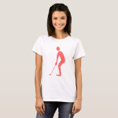 T-shirt Putting - rose tropicale (Devant entier)