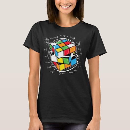 T-shirt Puzzle compétitif I Solve Cubes Funny Math Puzzle (Devant)