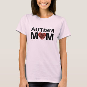 T-shirt Puzzle d'amour de coeur de maman d'autisme