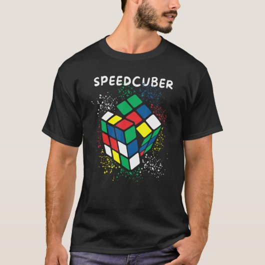 T-shirt Puzzle de découpage de vitesse Cube de résolution  (Devant)