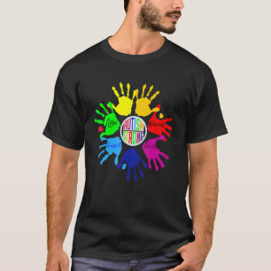 T-shirt Puzzle de la main en langue des signes pour la sen