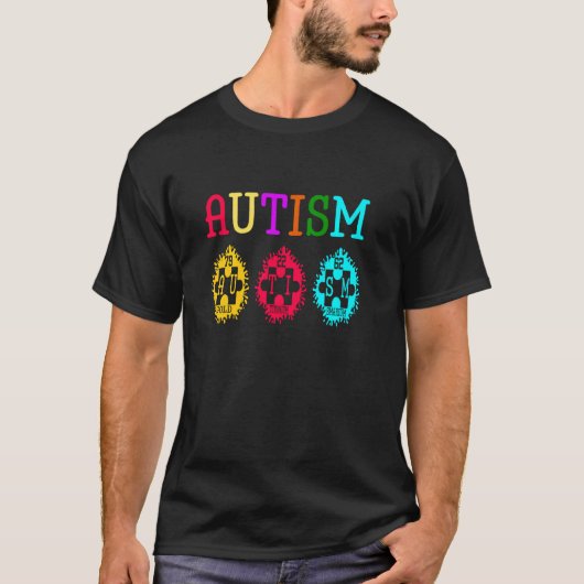 T-shirt Puzzle de sensibilisation à l'autisme Éléments du (Devant)