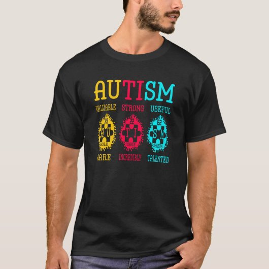 T-shirt Puzzle de sensibilisation à l'autisme Éléments du  (Devant)