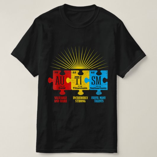T-shirt Puzzle de sensibilisation sur l'autisme Élément ch (Design devant)