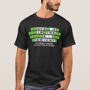 T-shirt Puzzle D'Humour Inapproprié En L'Air Ce Soir