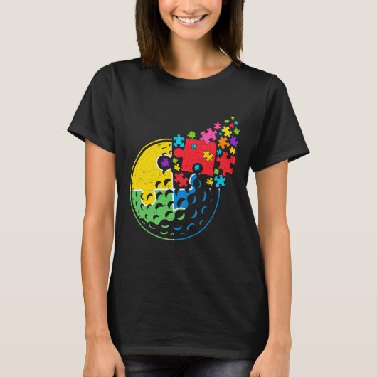 T-shirt Puzzle Golf Support Sensibilisation sur l'autisme  (Devant)