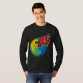 T-shirt Puzzle Lacrosse Support Sensibilisation sur l'auti (Devant entier)