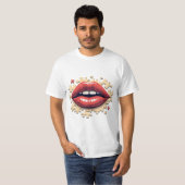 T-shirt Puzzle lèvres pop (Devant entier)