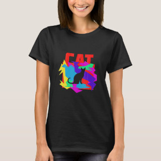 T-shirt Puzzle mosaïque animal chat