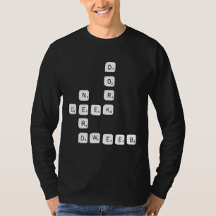T-shirt Puzzle Nerd Geek Dork Dweeb Lettre dure caractère