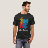 T-shirt Puzzle Polka Dot Sensibilisation sur l'autisme Int (Devant entier)