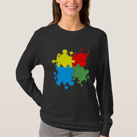 T-shirt Puzzle sensibilisation sur l'autisme (Devant)