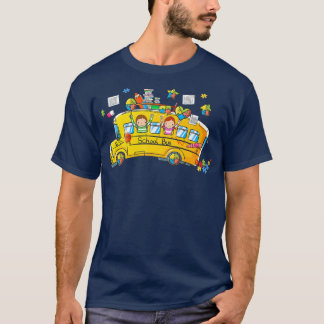 T-shirt Puzzle Sensibilisation sur l'autisme School Bus Dr