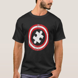 T-shirt Puzzle Super-héros Captain pour garçons Sensibilis