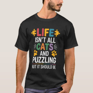 T-shirt Puzzler Puzzles Chats Drôle Puzzle