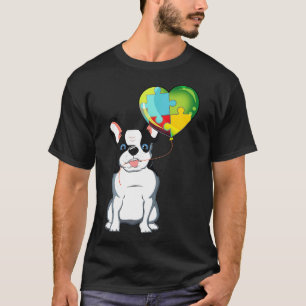 T-shirt Puzzles de chiot bouledogue français pour la sensi