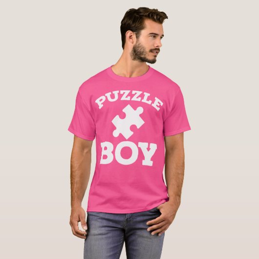 T-shirt Puzzles Jigsaw Puzzle Funny Puzzle Boy (Devant entier)