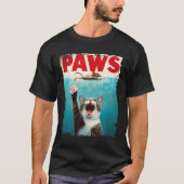 T-shirt Pws Chat Souris Parodie Chat Requin Chasse Souris  (Devant)
