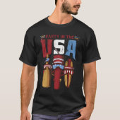 T-shirt Py In The Usa Hotdog Usa 4Th Of July (Devant)