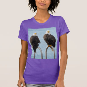 T-shirt Pygargues à tête blanche drôles qui fixent avec hu