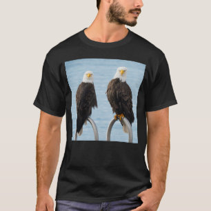 T-shirt Pygargues à tête blanche drôles Visages grincheux