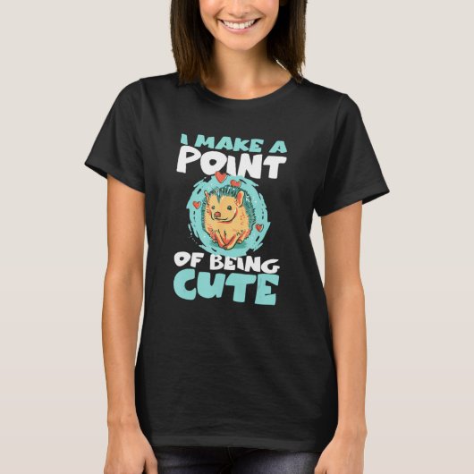 T-shirt Pyjama Coeur de Hérisson mignon pour Hérisson (Devant)