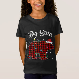 T-Shirt Pyjama de buffle à patte rouge à gros ours