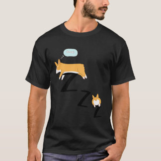 T-shirt Pyjama de Chien de Corgi endormi