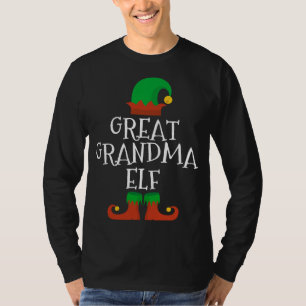 T-shirt Pyjama de famille jumelée à Noël de Grand-mère Elf