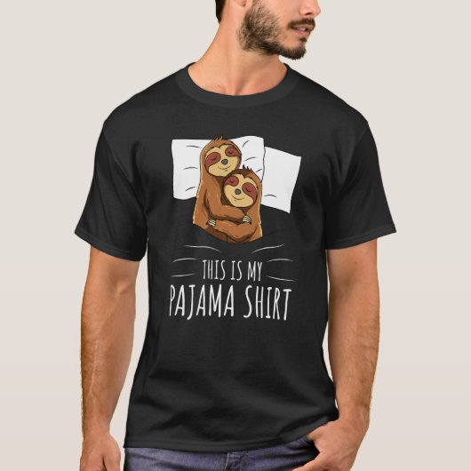T-shirt Pyjama de la Sloth Sleeping (Devant)