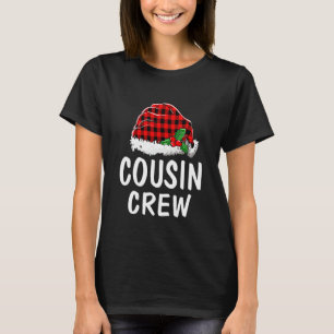 T-shirt Pyjama de Noël Cousin Crew Santa Rouge Carreaux