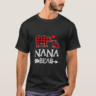 T-shirt Pyjama de Noël de l'ours Nana rouge qui correspond