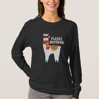 T-shirt Pyjama de Noël en polaire Feliz Navidad Llama
