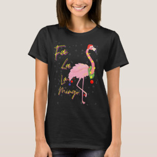 T-shirt Pyjama de Noël rose Falala Mingo Santa Hat Funny