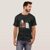 T-shirt Pyjama de vache couchée tête de couchage (Devant entier)