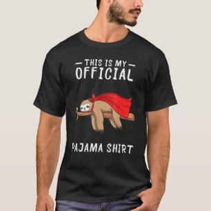T-shirt Pyjama drôle de paresseux pour soirée pyjama
