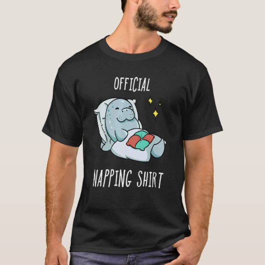 T-shirt Pyjama Manatee dormant tête de couchage (Devant)