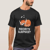 T-shirt Pyjama Panda Rouge Pandas Nap Dormir Pyjama Pyjama (Devant)