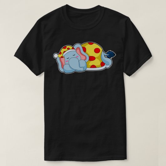 T-shirt Pyjamas couché d'éléphants (Design devant)