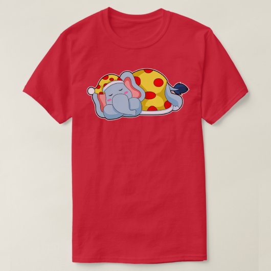 T-shirt Pyjamas couché d'éléphants (Design devant)