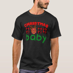 T-shirt Pyjamas de Noël des rennes de bébé 2020 Gif rouge